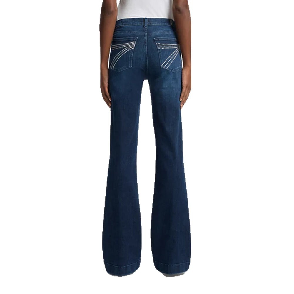 7 For All Mankind DOJO Baltimora Studded Embellished Jeans Blue Size 29 Bootcut